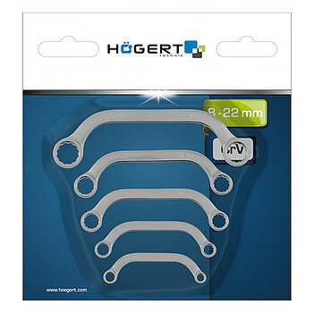 Набор ключей накидных С-образных Hoegert Cr-V 5 ед. (HT1W599)