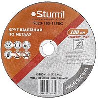 Круг відрізний по металу Sturm 180x1,6x22,2мм (9020-180-16PRO)
