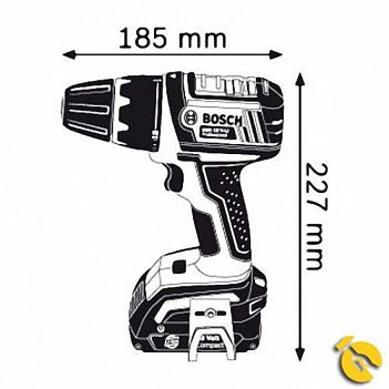 Аккумуляторная дрель-шуруповерт Bosch GSR 18 V-LI, Compact, L-BOXX (0601866100)