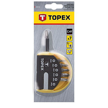 Набор бит TOPEX Cr-V 1/4" 7 ед. (39D350)