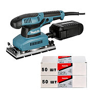 Шлифмашина вибрационная Makita + шлифбумага 100 шт. (SET-BO3710-0725)