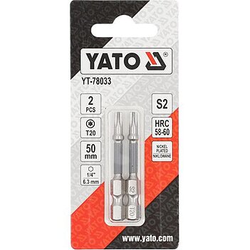 Біта Torx Yato 1/4" T20 2 шт. (YT-78033)