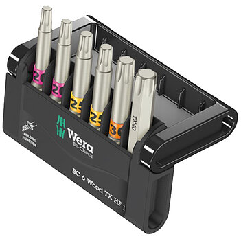 Набір біт WERA Bit-Check 6 Wood TX HF 1 1/4" 6 шт. з фіксувальною функцією (05056470001) Набір біт WERA Bit-Check 6 Wood TX HF 1 1/4" 6 шт. з фіксувальною функцією (05056470001)