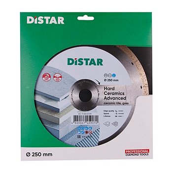 Диск алмазний суцільний Distar 1A1R Hard ceramics Advanced 250x25,4x1,5 мм (11120349019)