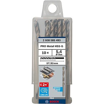 Сверло по металлу Bosch HSS-G 5,4х93 мм 10 шт. (2608585493)