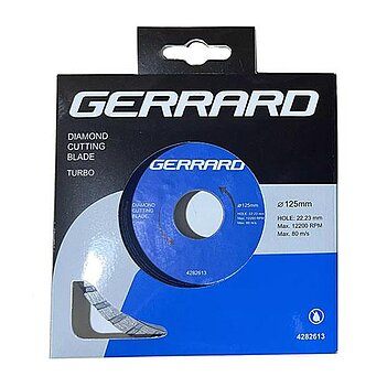 Диск алмазный сегментированный Gerrard Turbo 125x7,5x22,23 мм (128610)