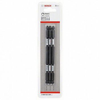 Бита Pozidriv ударная Bosch Impact Control 1/4" PZ2хPZ2 3шт (2608522359)