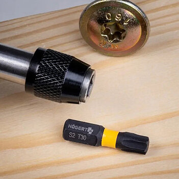 Бита ударная Torx Hoegert S2 1/4" T30 20 шт. (HT1S702)