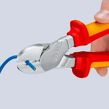 Бокорізи діелектричні KNIPEX 250 мм прецизійні із кріпленням для страховки від падіння 1000V (74 06 250 T)