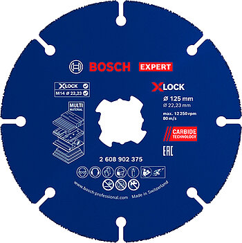Круг отрезной по дереву Bosch X-LOCK Carbide Multi Wheel 125x1,0x22,23 мм (2608902375)