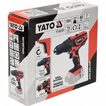 Акумуляторний дриль-шурупокрут Yato (YT-82781) - без акумулятора та зарядного пристрою