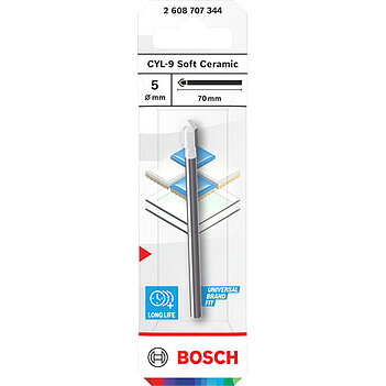 Сверло по плитке Bosch CYL-9 Soft Ceramic 5,0х70 мм 1 шт. (2608707344)