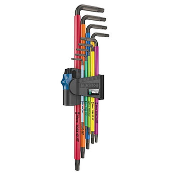 Набор ключей Torx Г-образных удлиненных WERA 967/9 TX XL Multicolour HF 1 9 шт. с фиксирующей функцией (05024470001)