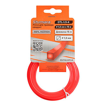 Косильная леска квадратная Sturmax 1,3мм / 15м (GTL-1.3-4)