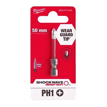 Біта ударна Phillips Milwaukee Shockwave Impact Duty 1/4" PH1 2 шт. (4932471564)