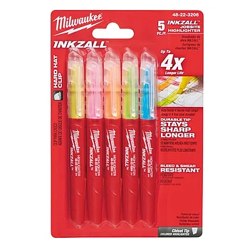 Маркер для текста Milwaukee INKZALL 5 шт. разноцветные (48223206)