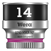 Головка торцевая 6-гранная WERA Zyklop 8790 HMA HF Cr-V 1/4" 14 мм с фиксирующей функцией (05003729001)