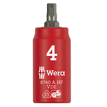 Головка торцева з бітою Hex діелектрична WERA 8740 A VDE HF Hex-Plus 1/4" 4 мм з фіксувальною функцією (05005901001) Головка торцева з бітою Hex діелектрична WERA 8740 A VDE HF Hex-Plus 1/4" 4 мм з фіксувальною функцією (05005901001)