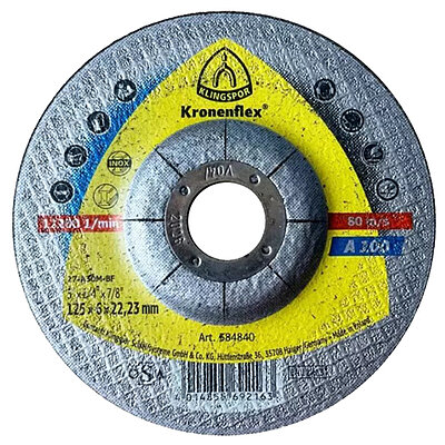 Круг зачисний по металу Klingspor Extra Kronenflex А 100 125x6x22