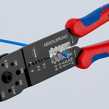 Кліщі для зняття ізоляції та обтиску клем KNIPEX 240 мм (97 32 240)
