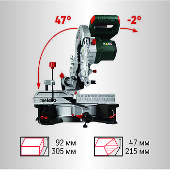 Пила торцювальна акумуляторна Metabo KGS 18 LTX BL 254 (614254650)