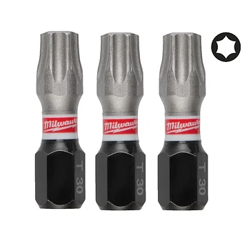 Біта ударна Torx Milwaukee Shockwave Impact Duty 1/4" TX30 3 шт. (4932500366)