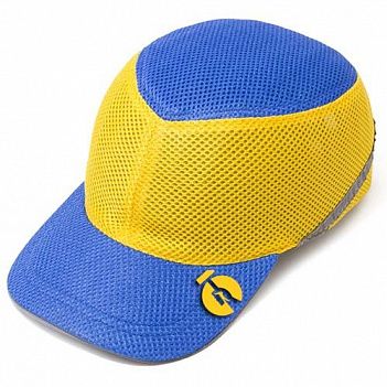 Каска-бейсболка захисна Vita синьо-жовта (PK-0014)
