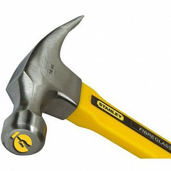 Молоток столярный Stanley "Yellow Fibreglass Curve Claw" 450г (1-51-622)