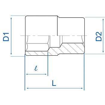 Головка торцевая 6-гранная King Tony 1/4" 3/8" (233512S)