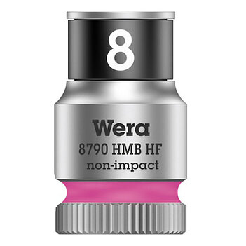 Головка торцевая 6-гранная WERA Zyklop 8790 HMB HF Cr-V 3/8" 8 мм с фиксирующей функцией (05003742001)