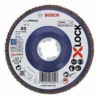 Круг пелюстковий шліфувальний Bosch Best for Metal X-LOCK X571 125мм x P80 (2608619211)