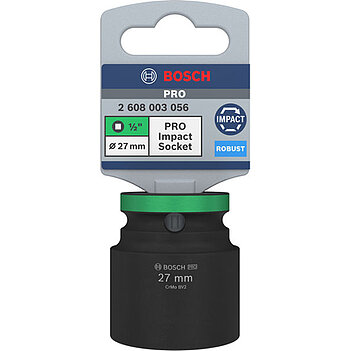 Головка торцевая 6-гранная ударная Bosch PRO Impact Socket Standart 1/2" 27 мм (2608003056)
