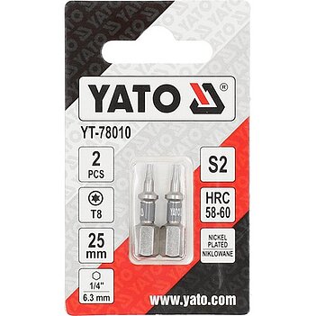 Бита Torx Yato 1/4" T8 2 шт. (YT-78010)