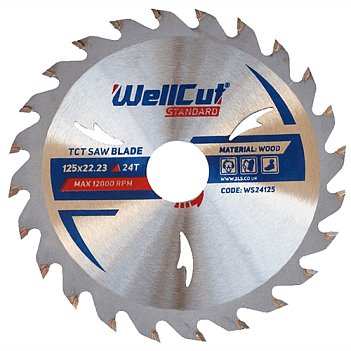 Диск пильный по дереву WellCut Standard 125х22,23мм (WS24125)