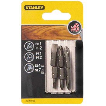 Набор бит Stanley 1/4" 6ед. (STA61120)