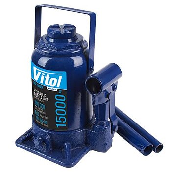 Домкрат гидравлический бутылочный VITOL 15 т (DB-15002H)