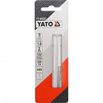 Сверло по металлу Yato HSS-TiN 1,0x34мм 2шт (YT-44630)