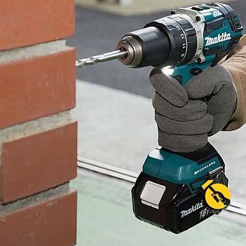 Акумуляторний ударний дриль-шурупокрут Makita (DHP484RFE)