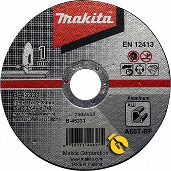 Круг отрезной по металлу Makita A60T 125x1.0x22,23 мм (B-45331)