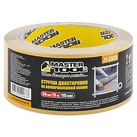 Скотч двухсторонний MASTERTOOL на полипропиленовой основе 50 мм х 25 м 1 шт. (77-3525)