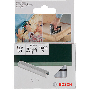 Скобы для степлера Bosch тип 53 8мм 1000шт (2609255820)