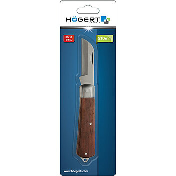 Нож для снятия изоляции складной Hoegert 3Cr13 210мм (HT4C650)