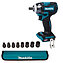 Гайковерт ударный аккумуляторный Makita + набор головок 8 шт. (TW005GZ) - без аккумулятора и зарядного устройства