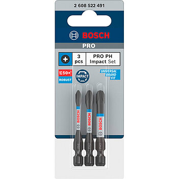 Набір біт ударних Bosch PRO Impact Control 1/4" 3 шт. (2608522491)