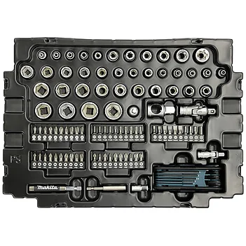 Набор инструмента Makita 1/4", 1/2", 3/8" 120 шт. 6PT (E-08713)