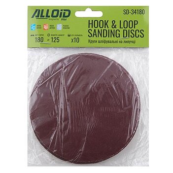 Шлифовальный круг Alloid 125 мм Р180 10 шт. (SD-34180)
