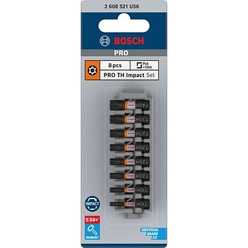 Набір біт ударних Bosch PRO TH Impact 1/4" 8 шт. (2608521U56)