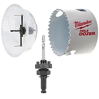 Коронка универсальная Milwaukee 68 мм + коронка-балеринка 51-178 мм + держатель для коронок (4932478930)