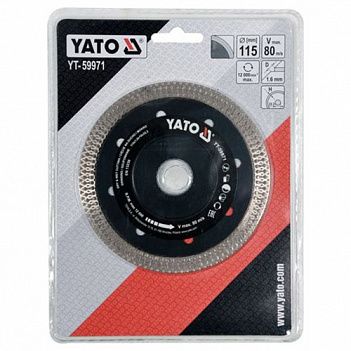 Диск алмазний турбо Yato 115x22.2x1.6 мм (YT-59971)
