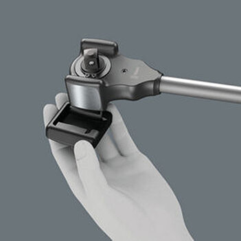 Тріскачка-молоток з переставним квадратом WERA 8002 C Koloss Set 1/2" 60 зубців з аксесуарами 5 шт. (05133862001)